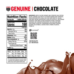 Muscle Milk Genuine shake label highlights nutrition and zero sugar