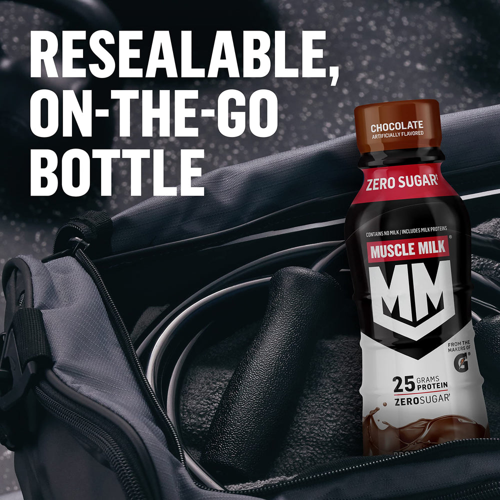 Muscle Milk Genuine packaging varies with twelve bottles per pack