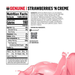 Muscle Milk Genuine Strawberry Shake bottle in hand; easy post-workout recovery option.
