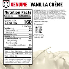 Muscle Milk Genuine Vanilla Creme poured into a glass