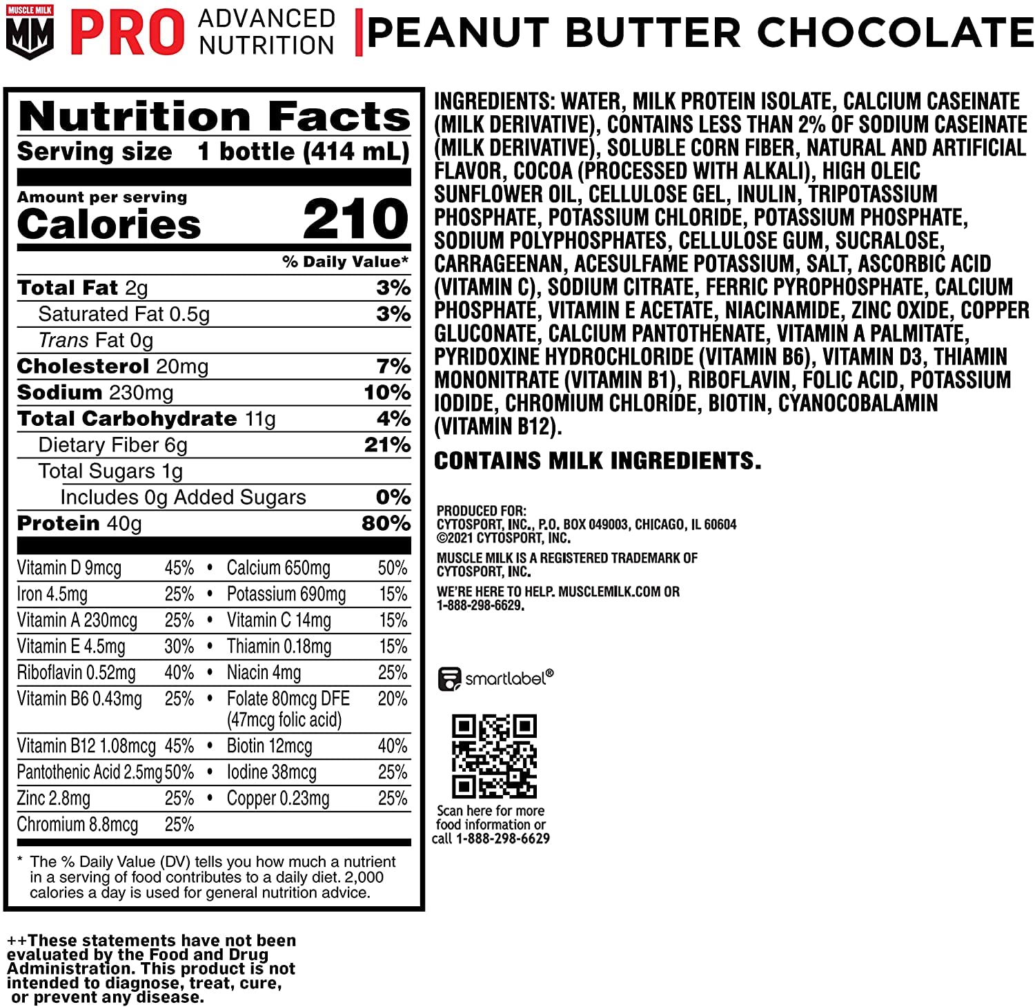 Muscle Milk Pro Series bottle with 40g protein message shown for muscle support.