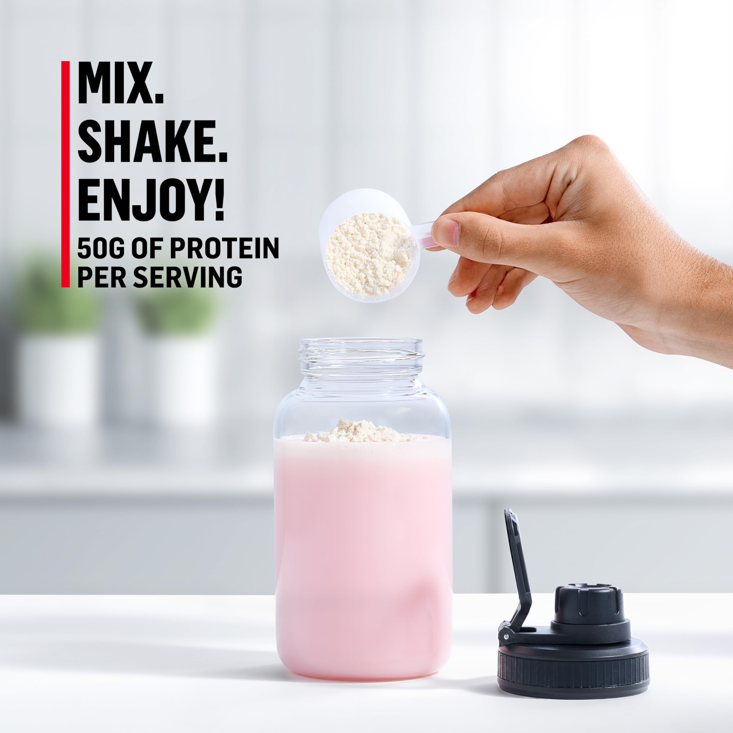 Muscle Milk Pro Series Slammin' Strawberry ingredients showcase fast and slow proteins