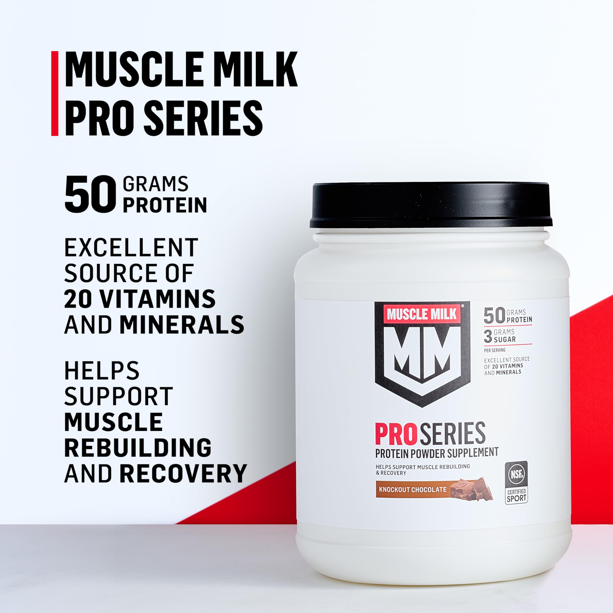 Muscle Milk Pro Series Slammin' Strawberry serving-scoop included