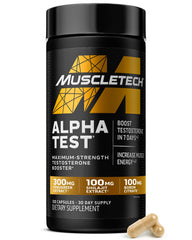 MuscleTech AlphaTest bottle front view for training support