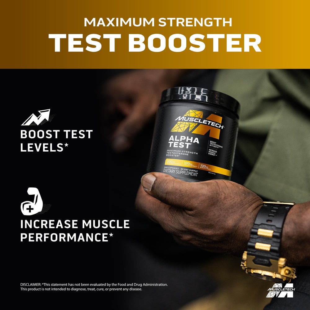 AlphaTest capsules in bottle ready for daily performance support