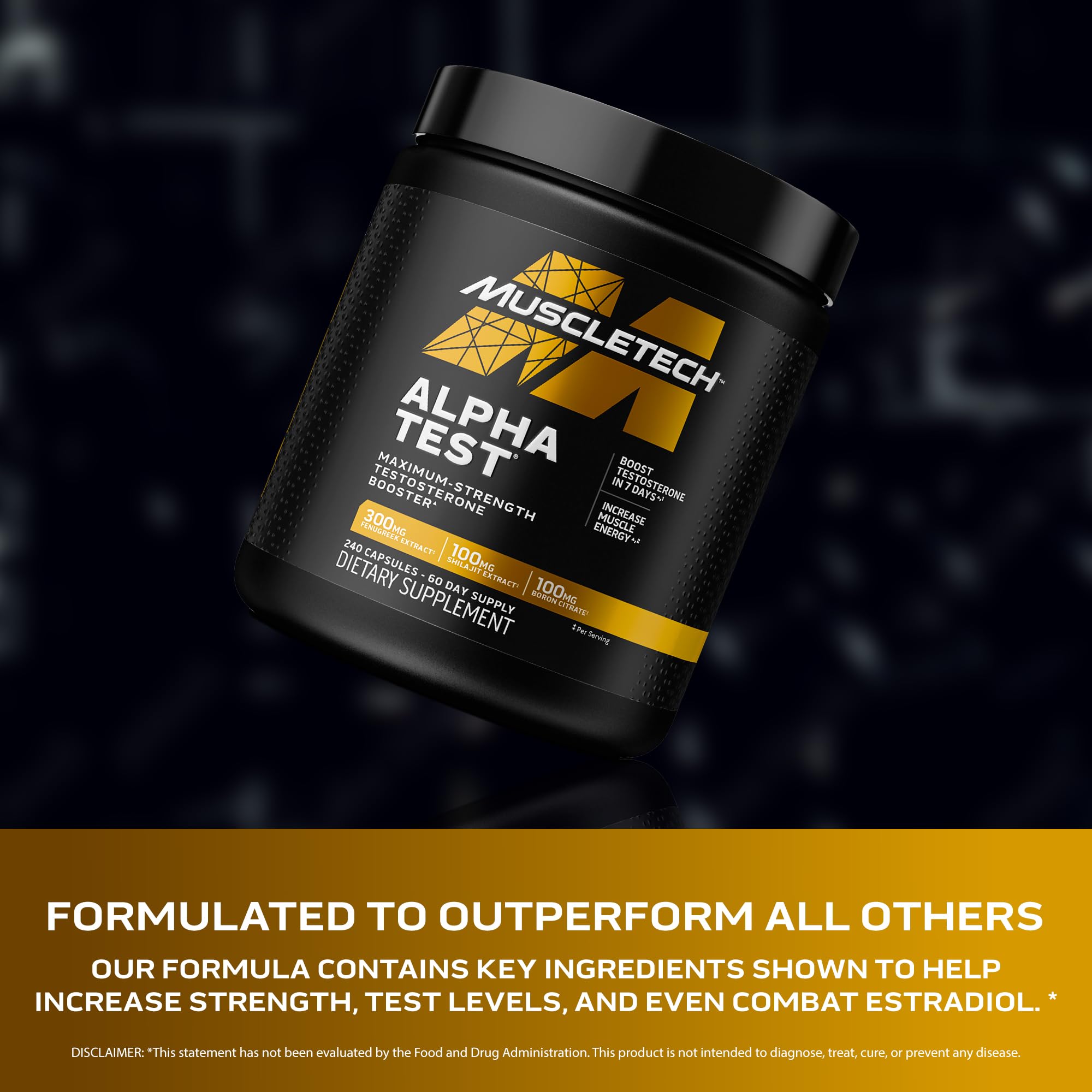 AlphaTest fenugreek extract 300 mg highlighted on packaging