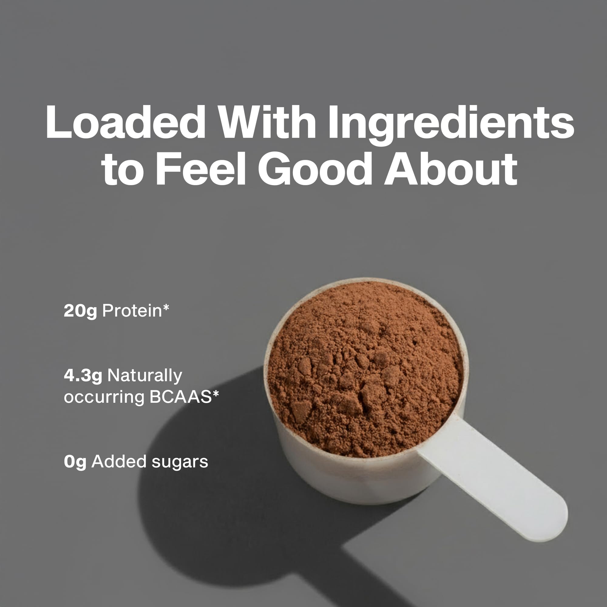 Close-up of whey powder texture reveals silky, clump-free mix.