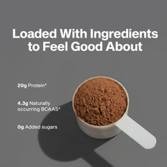 Close-up of whey powder texture reveals silky, clump-free mix.