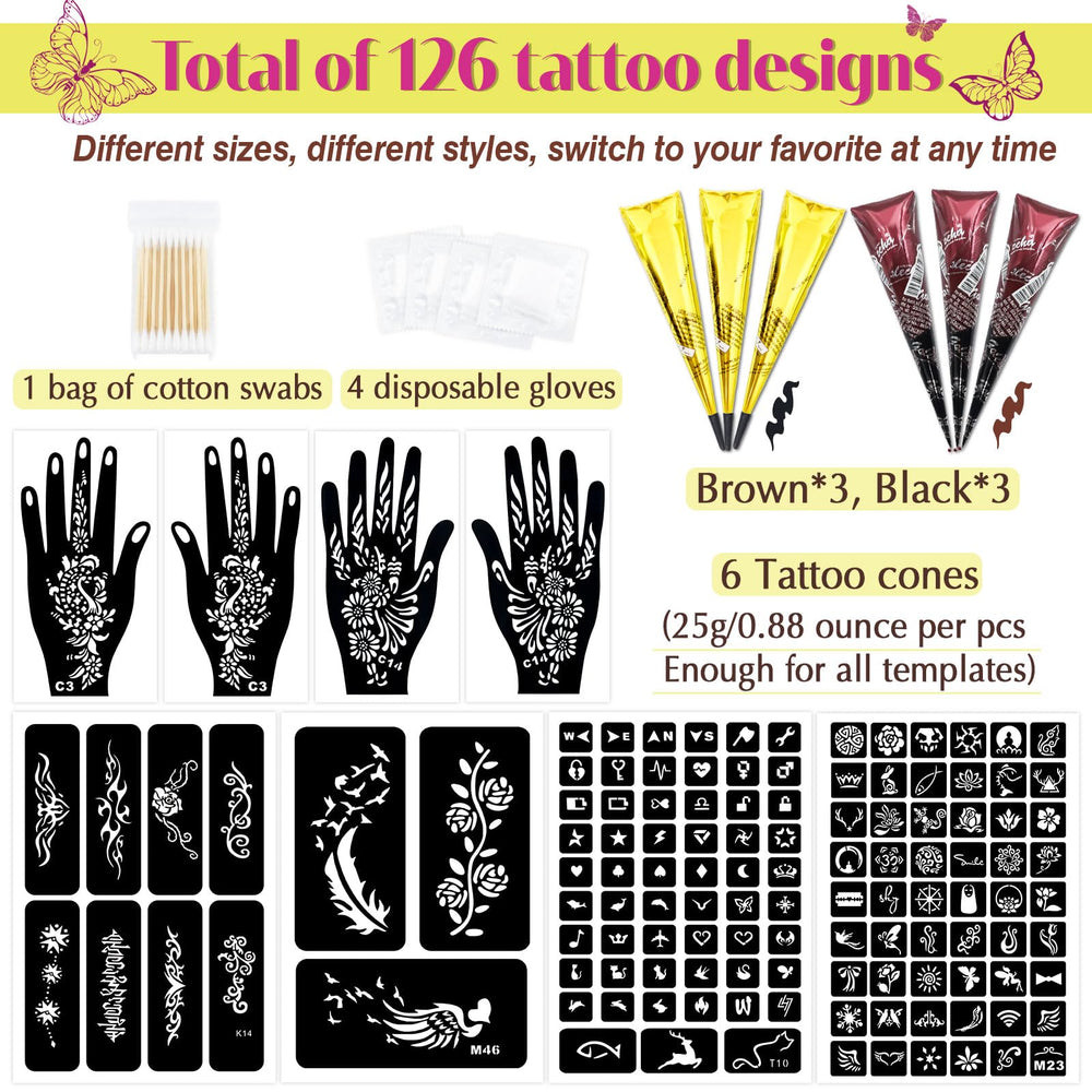 MuseLuxe black brown tattoo inks in bottles for bold temporary designs