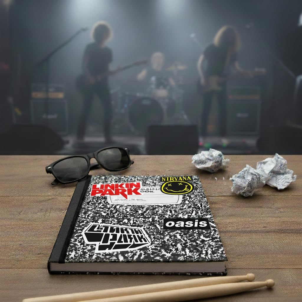 Mushi 100-piece sticker pack adding color to everyday items.