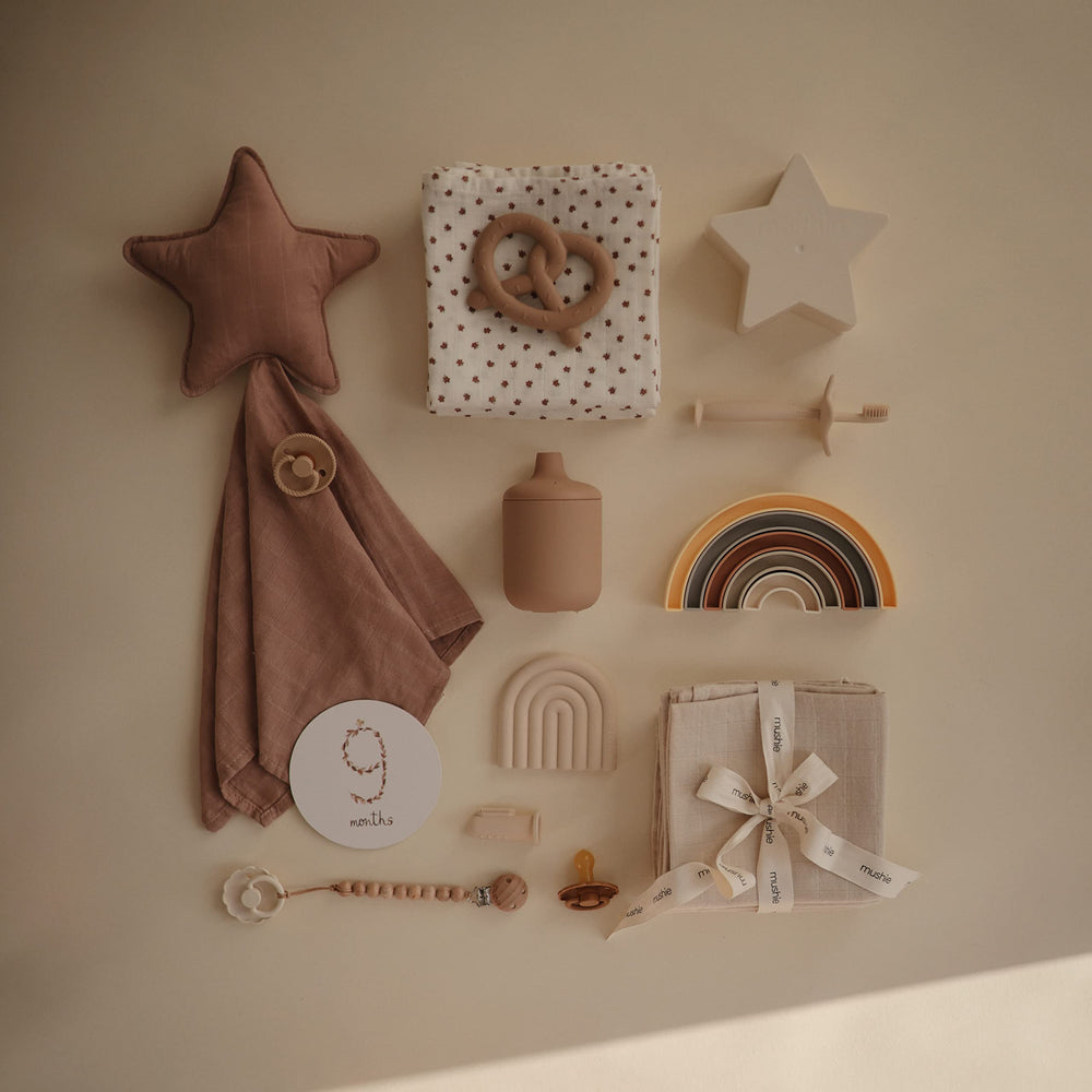Mushie Pretzel teether dishwasher-safe design makes cleaning simple