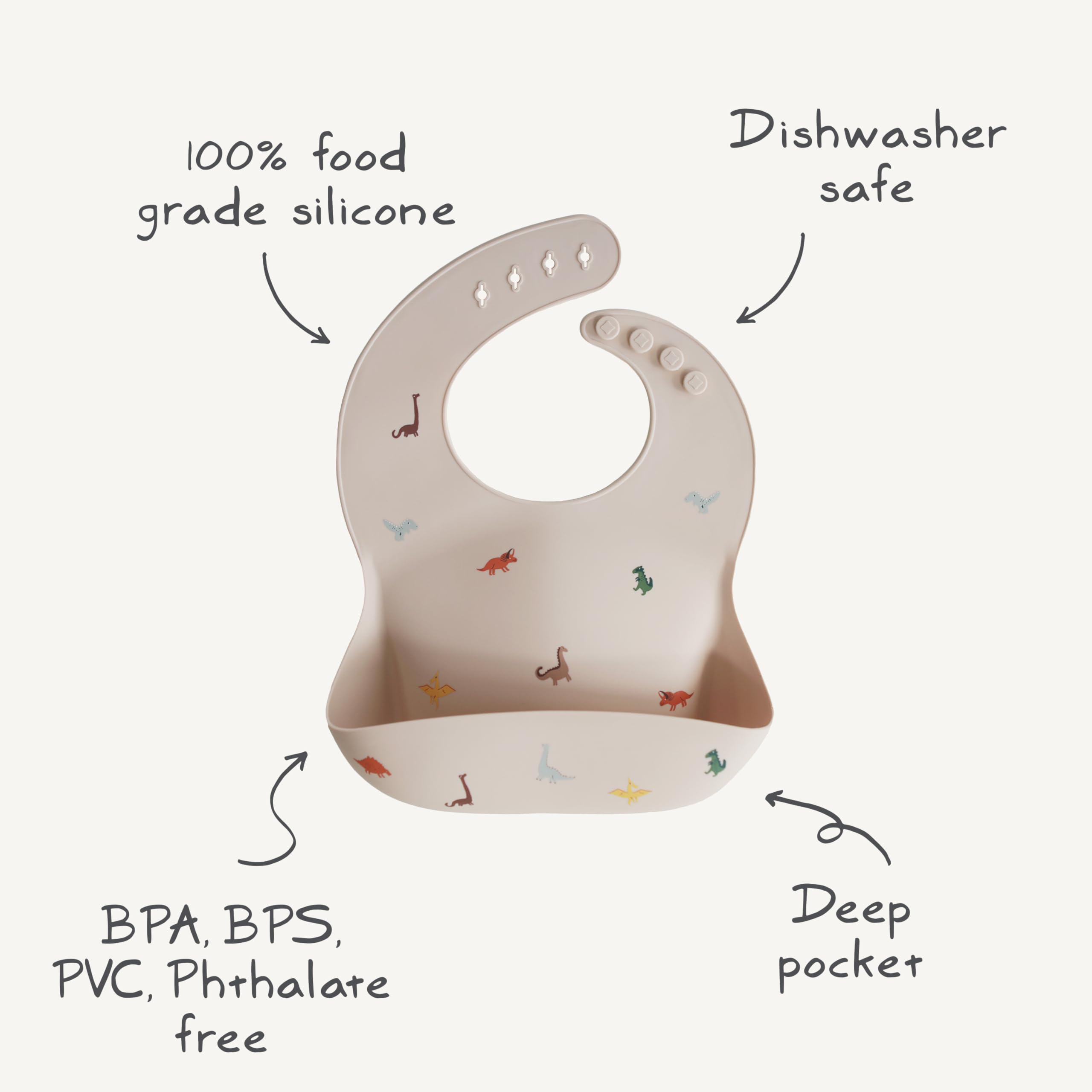 Mushie care-ready bib dries quickly after washing.