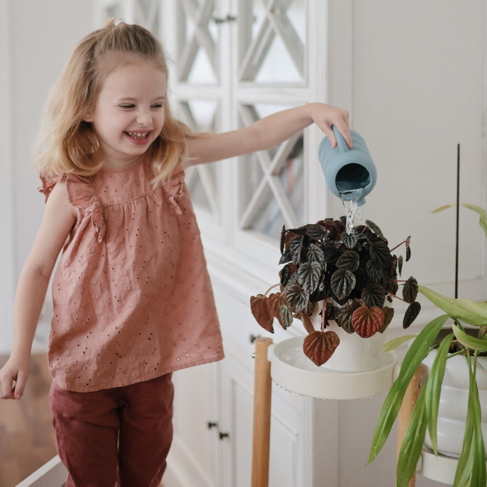 Durable, BPA-free silicone suitable for repeated use and imaginative water games with Mushie.