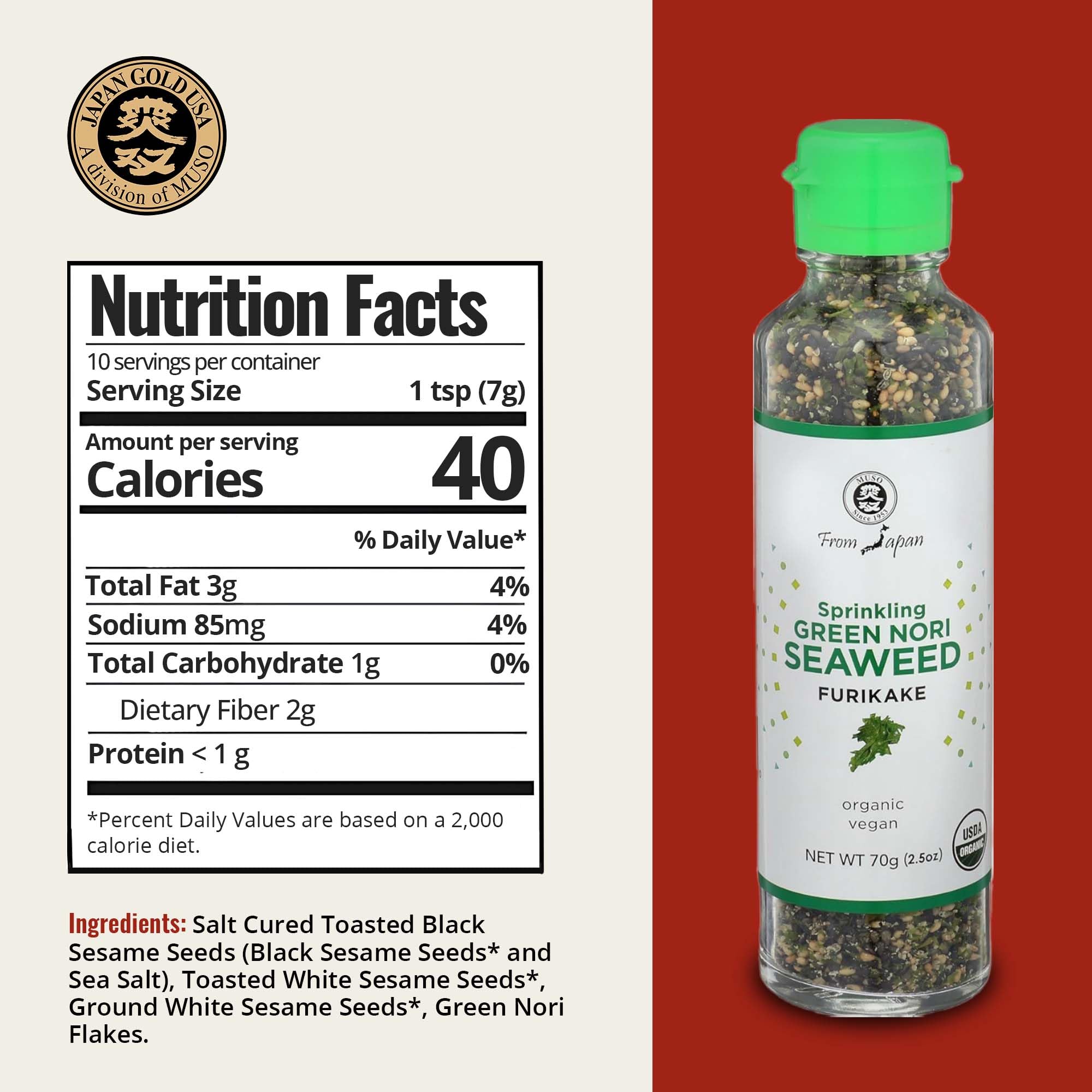 Muso From Japan furikake on a rice bowl highlights seaweed flavor