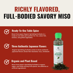 Muso From Japan furikake garnish on fresh salad for extra zing