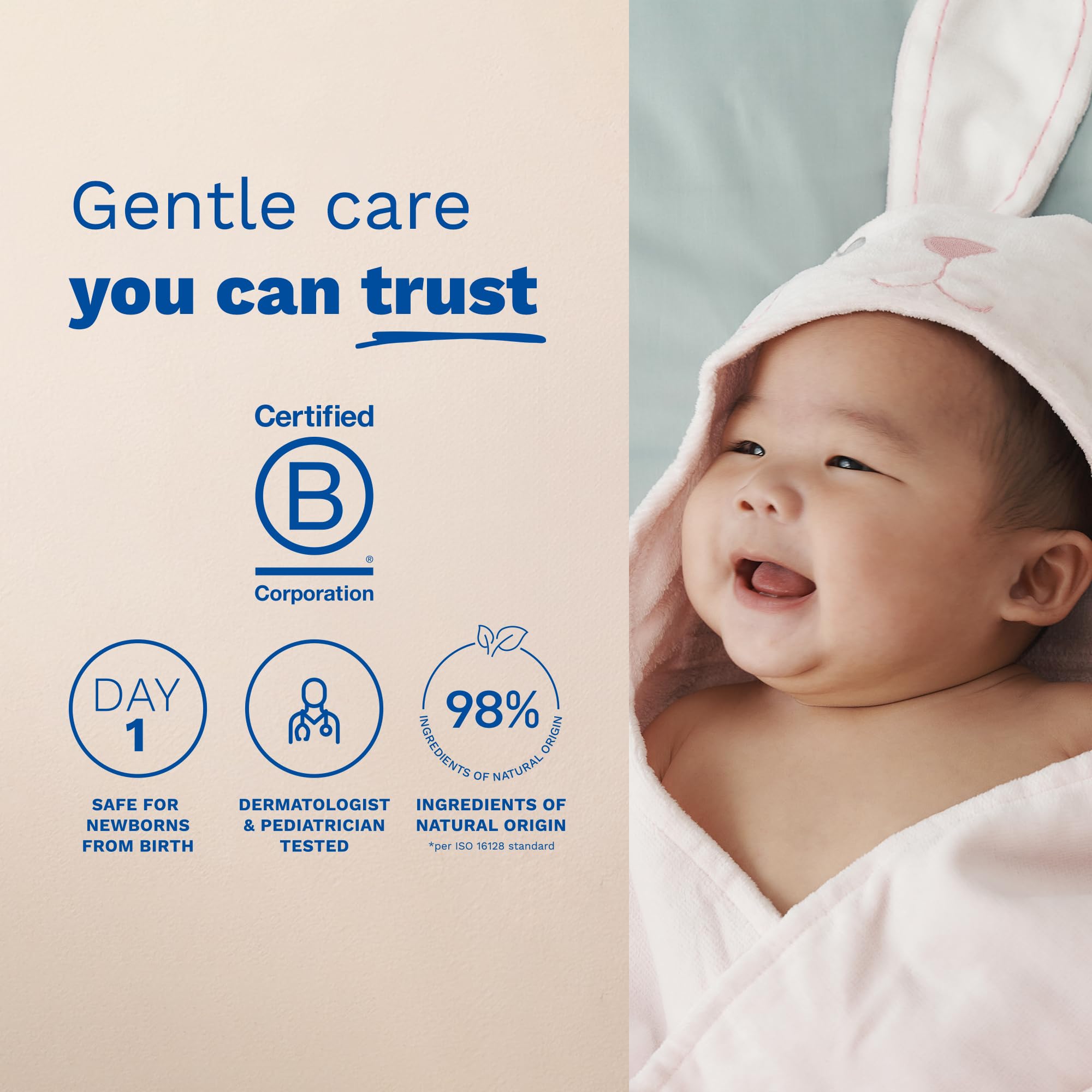 Mustela Avocado Aloe Vera formula supports gentle skin care.