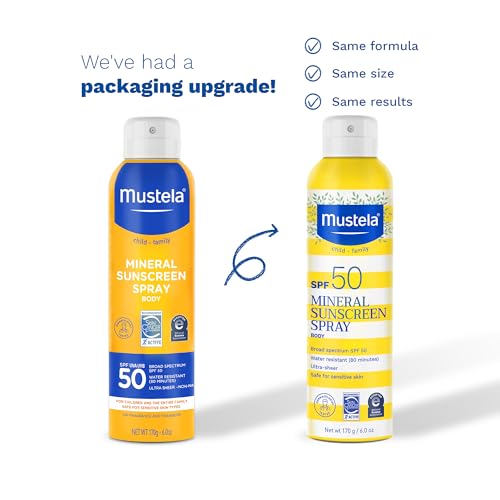 Mustela Baby Mineral Sunscreen Spray cap close-up highlighting fragrance-free design