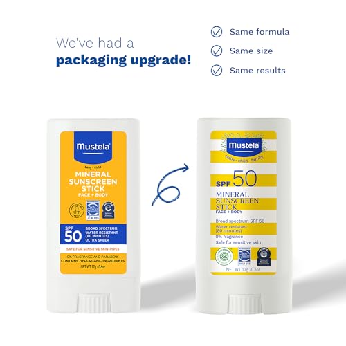 Mustela Baby Mineral Sunscreen Stick for the body provides SPF coverage for active days.