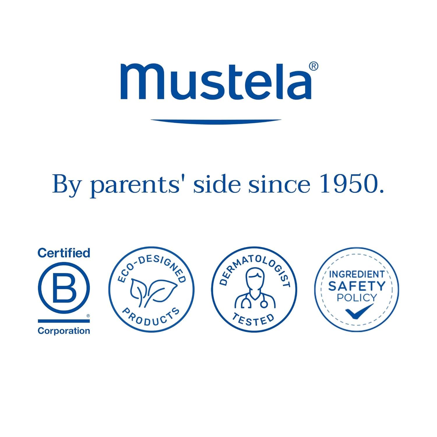 Mustela baby-safe formulation, ideal for family bath time.