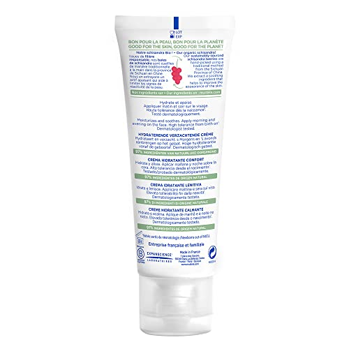 Mustela Baby Soothing Moisturizing Cream avocado perseose visual close-up highlighting natural active ingredient.