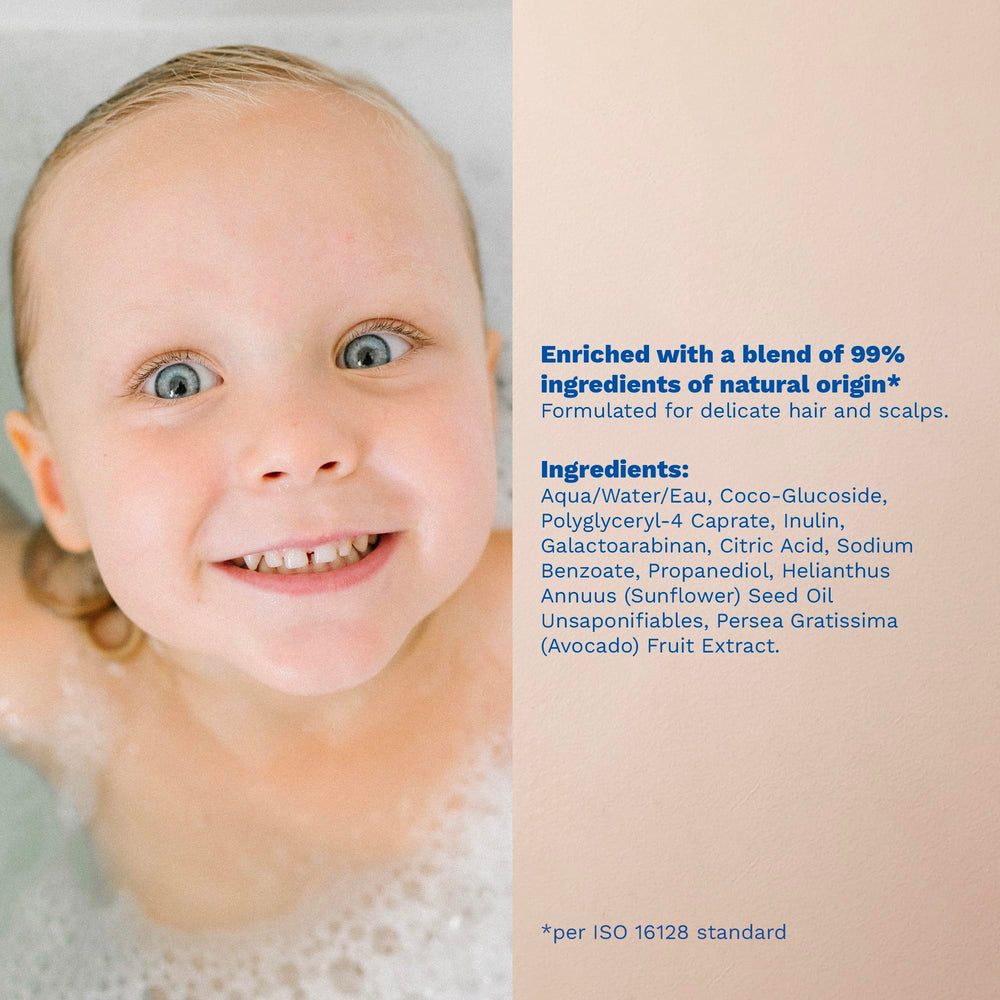 Mustela biodegradable bottle packaging—environmentally friendly choice for bath time.