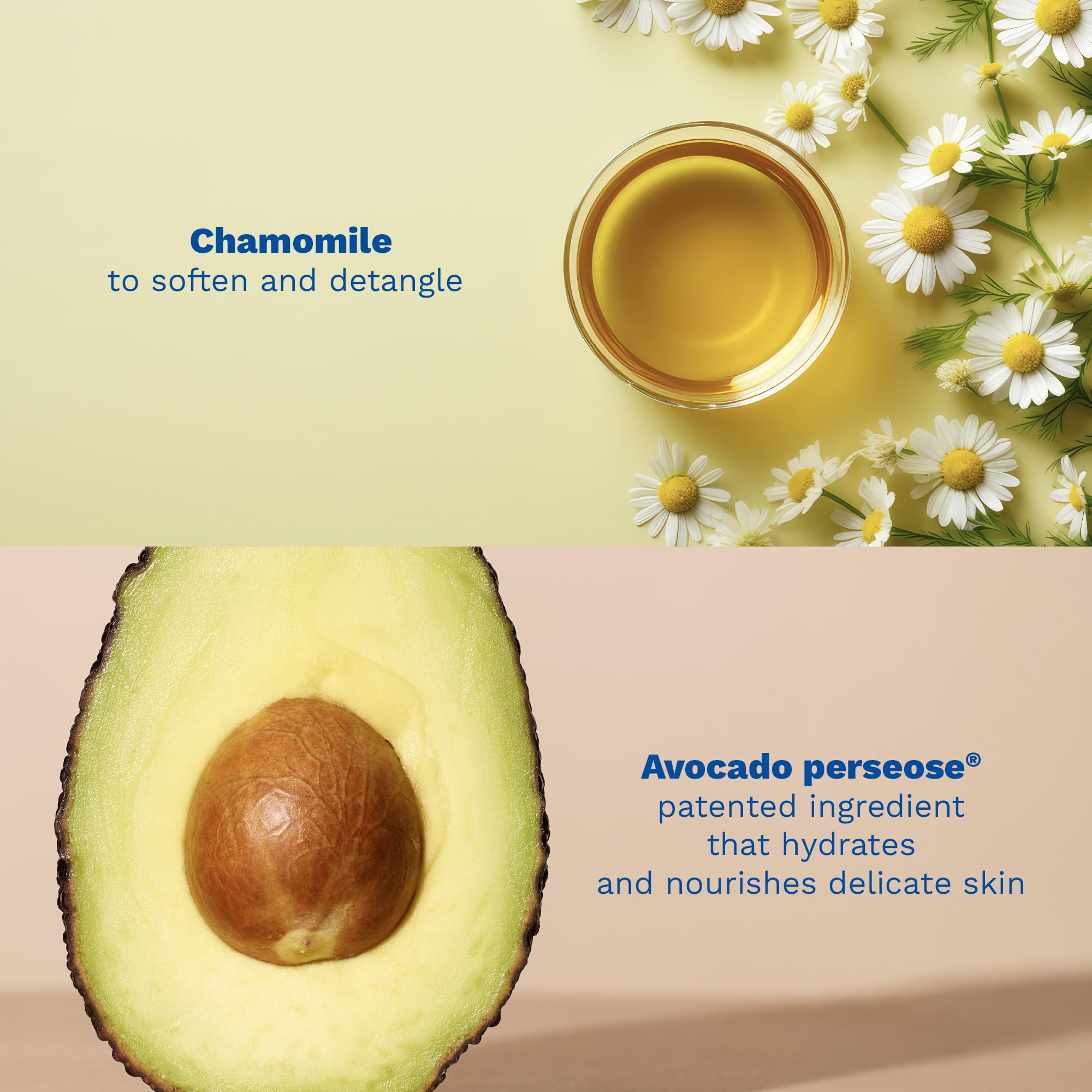 Mustela Chamomile softening effect aids detangling after shampoo.