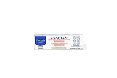 Mustela Cicastela Moisture Recovery Cream texture shows light, non-sticky coverage.