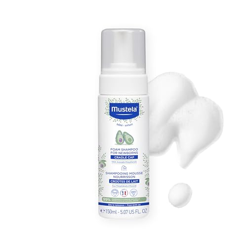 Mustela Cradle Cap Bundle cradle cap cream applied to affected areas reduces redness