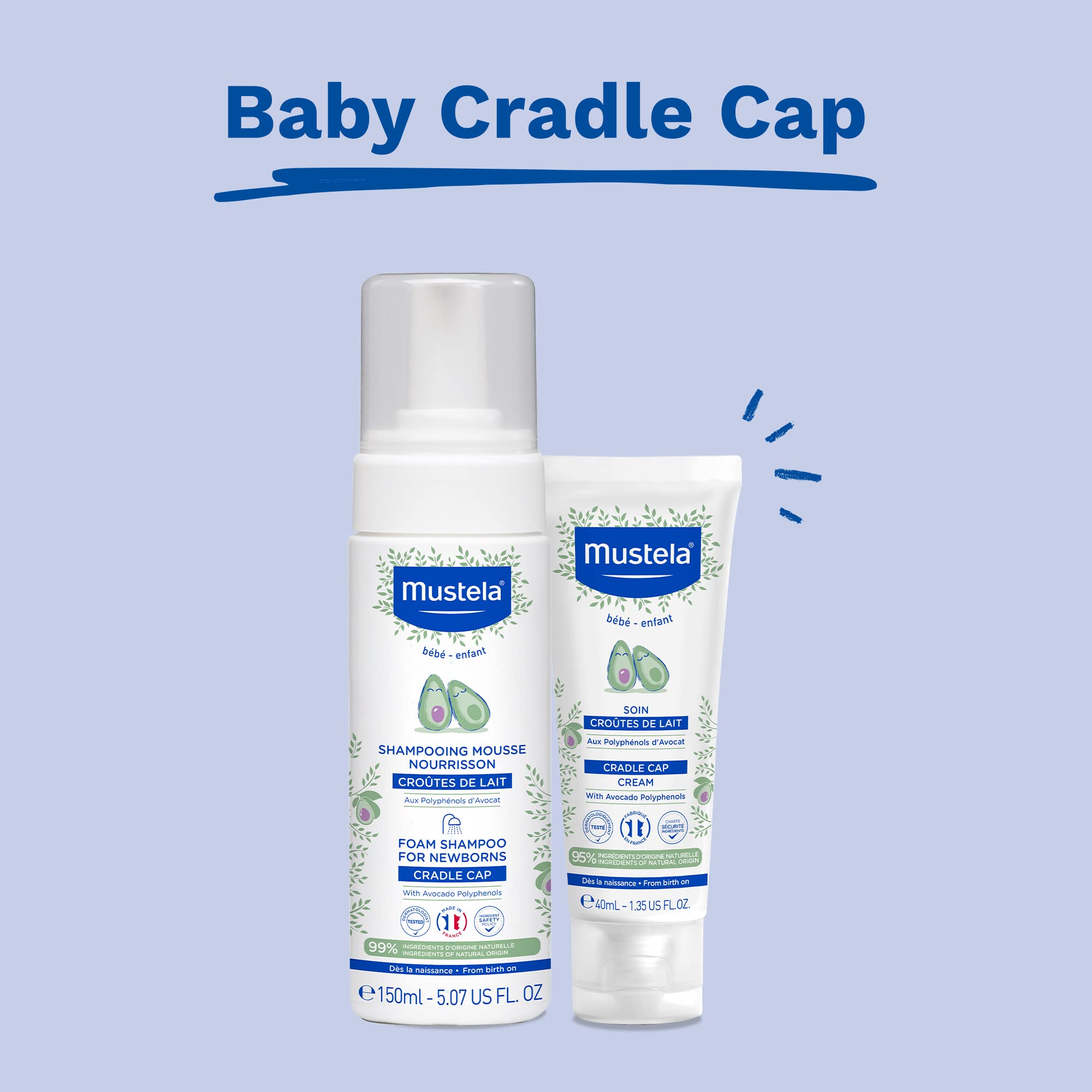 Dermatologist-tested Mustela baby care for trusted safety