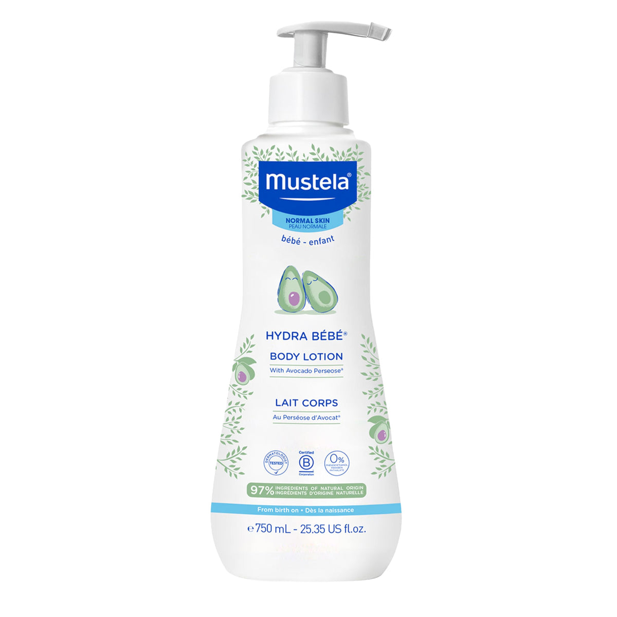 Mustela Hydra Bebe bottle pouring to show quick hydration