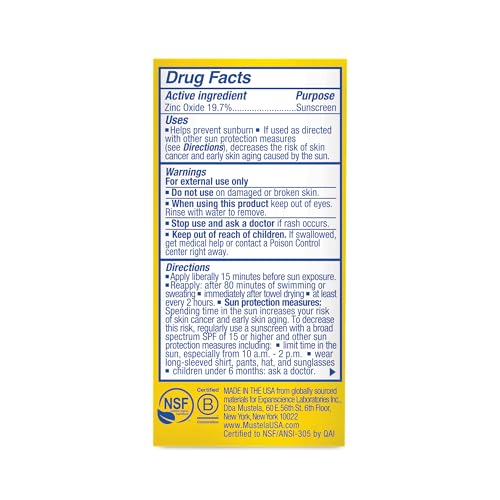 Mustela Mineral Sunscreen Stick stays water resistant during play and activity.