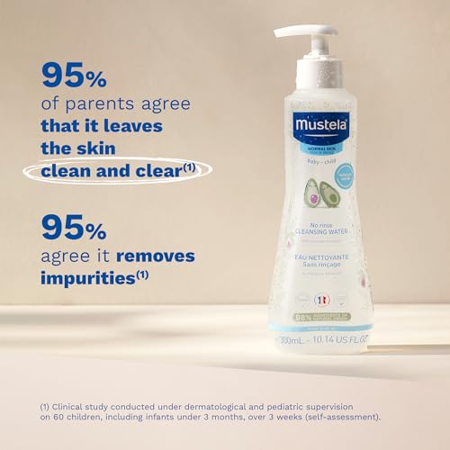 Mustela No-Rinse Micellar Water for full-body, easy cleansing.