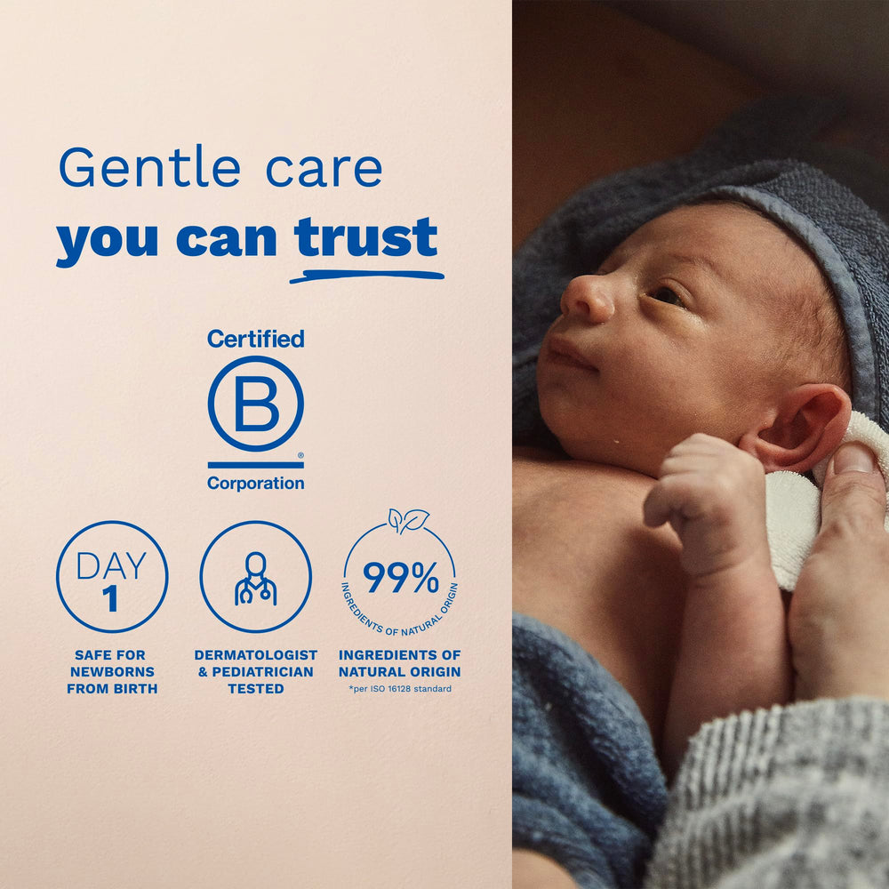 Mustela scalp-cleanse newborn foam—soft foam for quick cleanse of scalp flakes.
