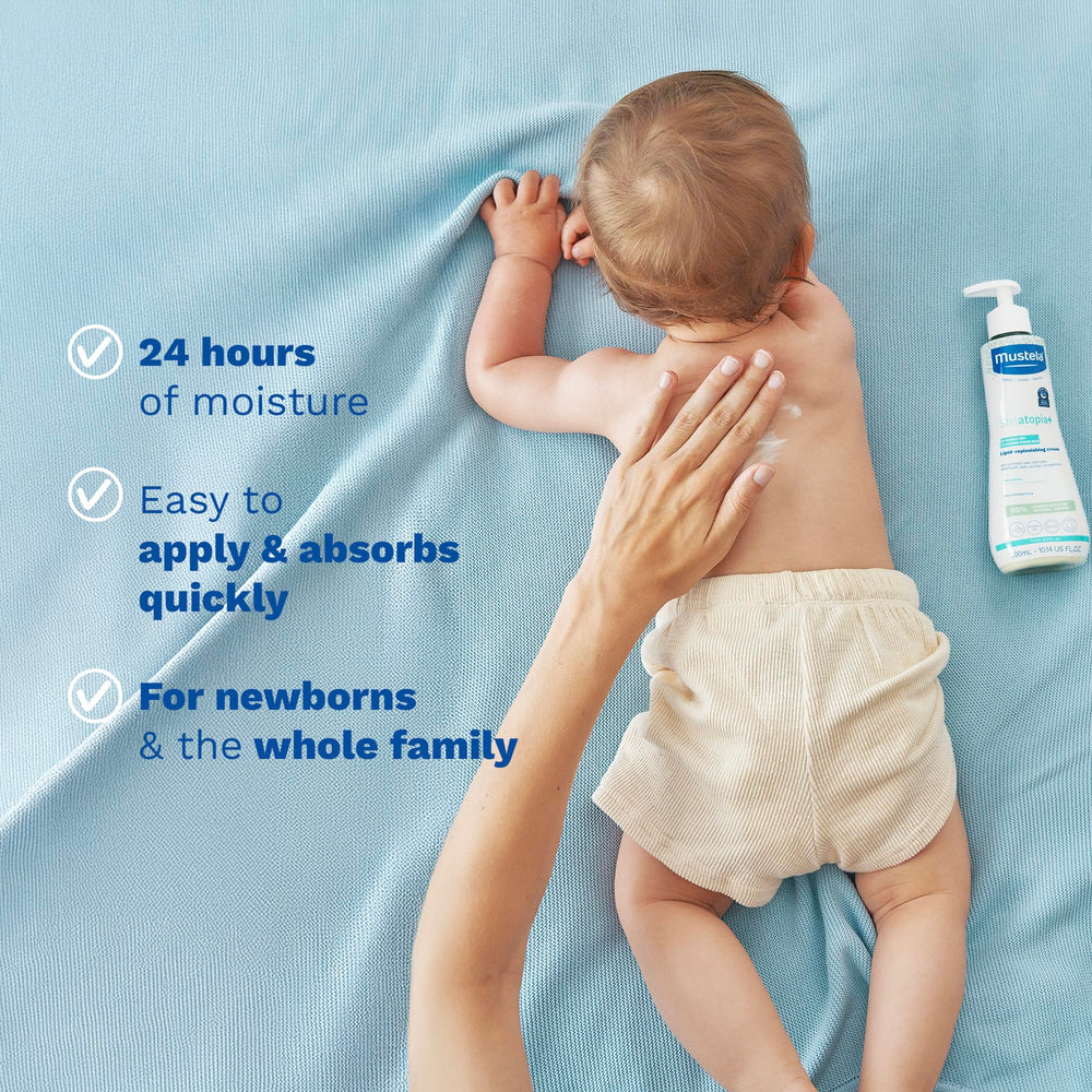 Mustela Stelatopia+ daily-use skin care for the whole family.