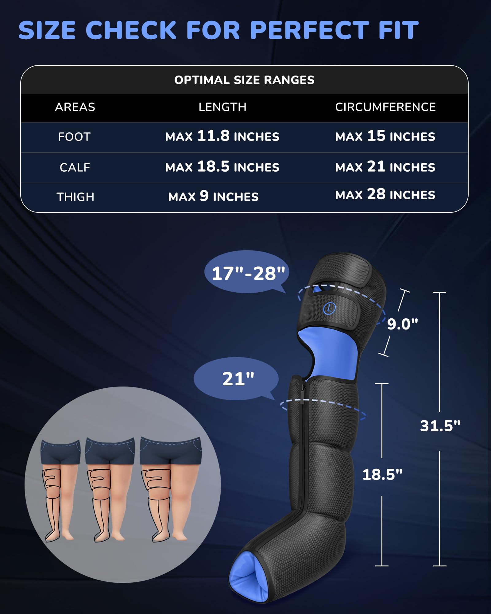 Musugy leg massager offers six modes for daily relief