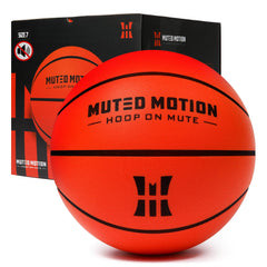 Muted Motion silent basketball size 7 ready for indoor practice with quiet bounce.