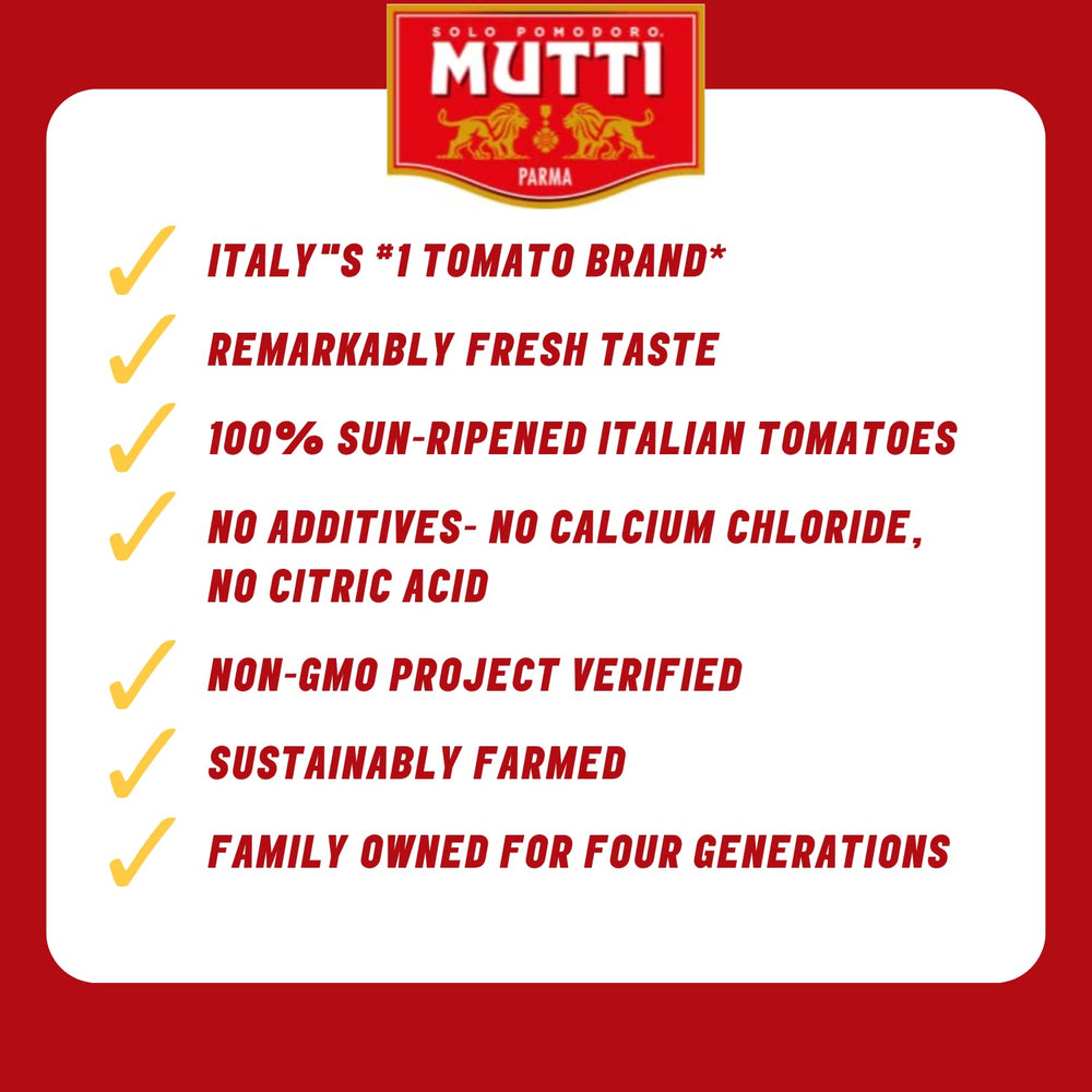 Mutti Tomato Puree in kitchen ready to simmer weeknight marinara