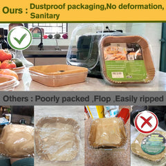 Mutvle 150pcs parchment liners offer ready-to-use baking sheets.