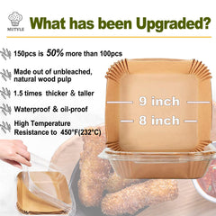 Mutvle vortex-plus 4qt liner designed for precise fit and reduced splatter.