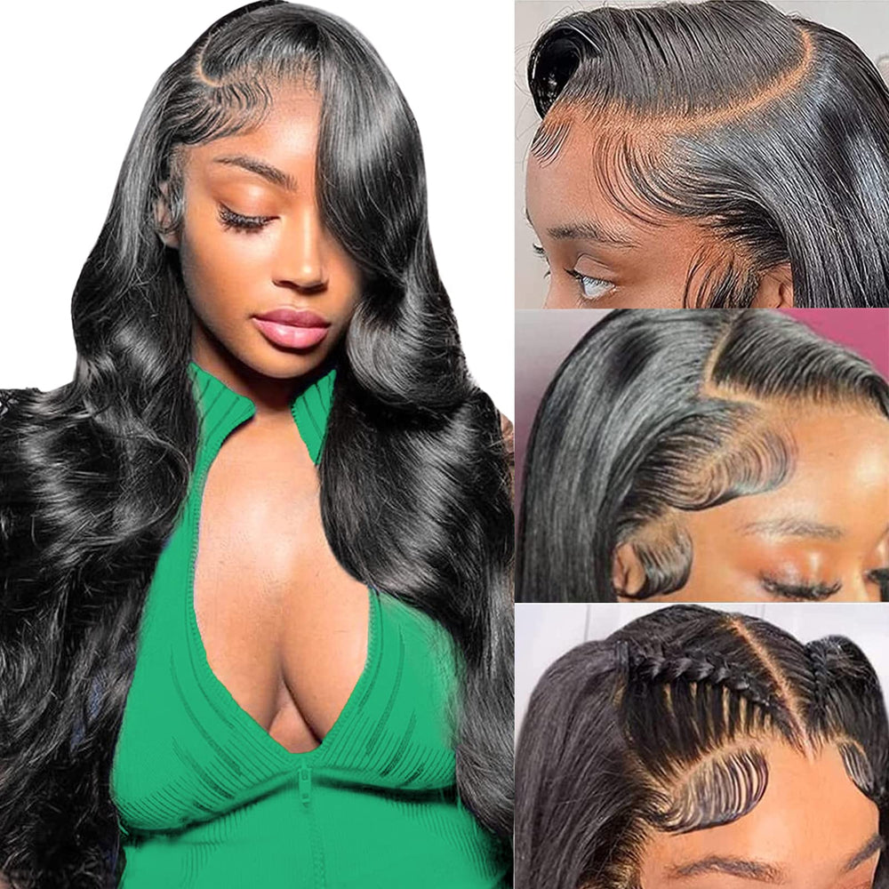 MUZOJET 13x6 lace front wig with HD body wave and natural-looking hairline