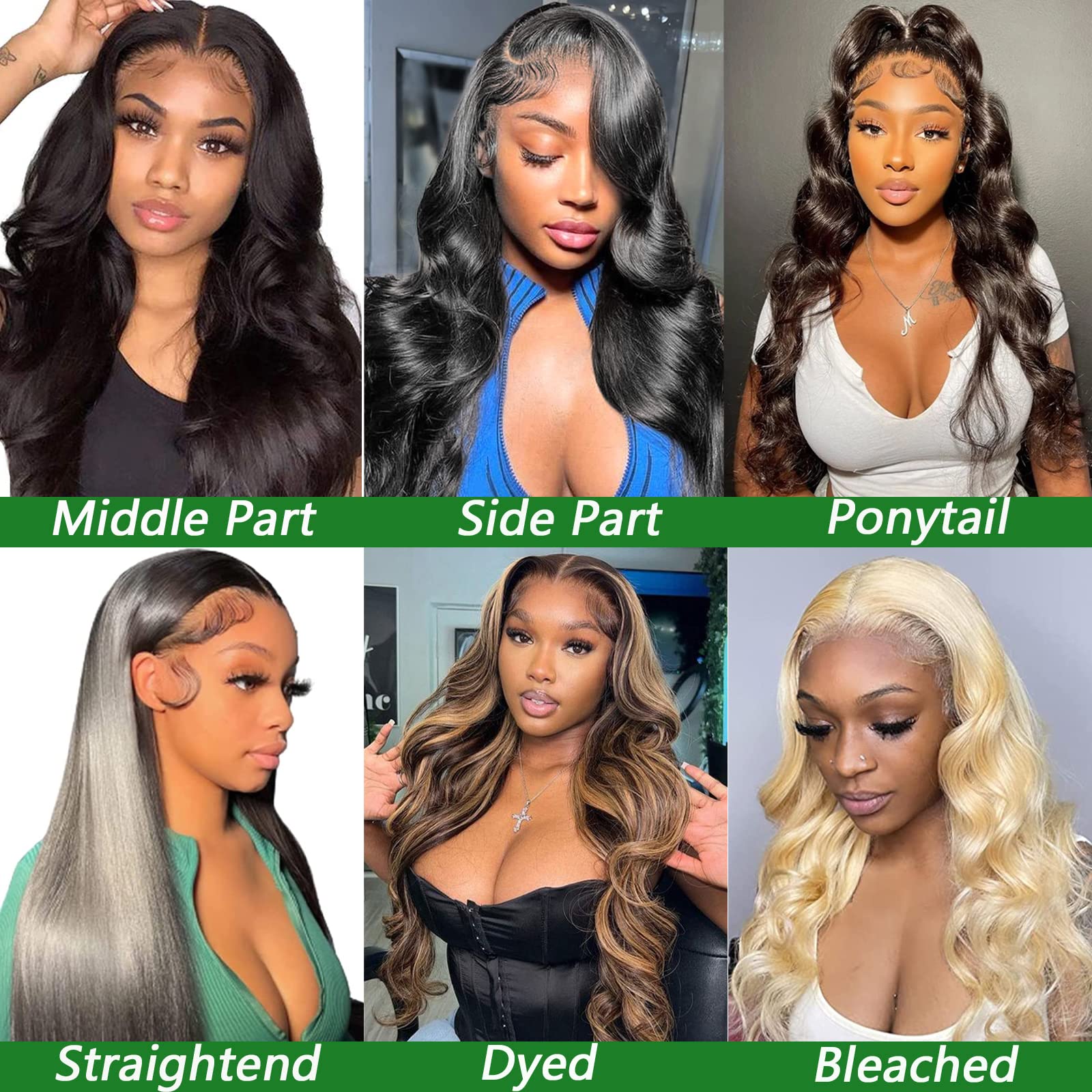 MUZOJET 180% density body wave wig for full, natural volume