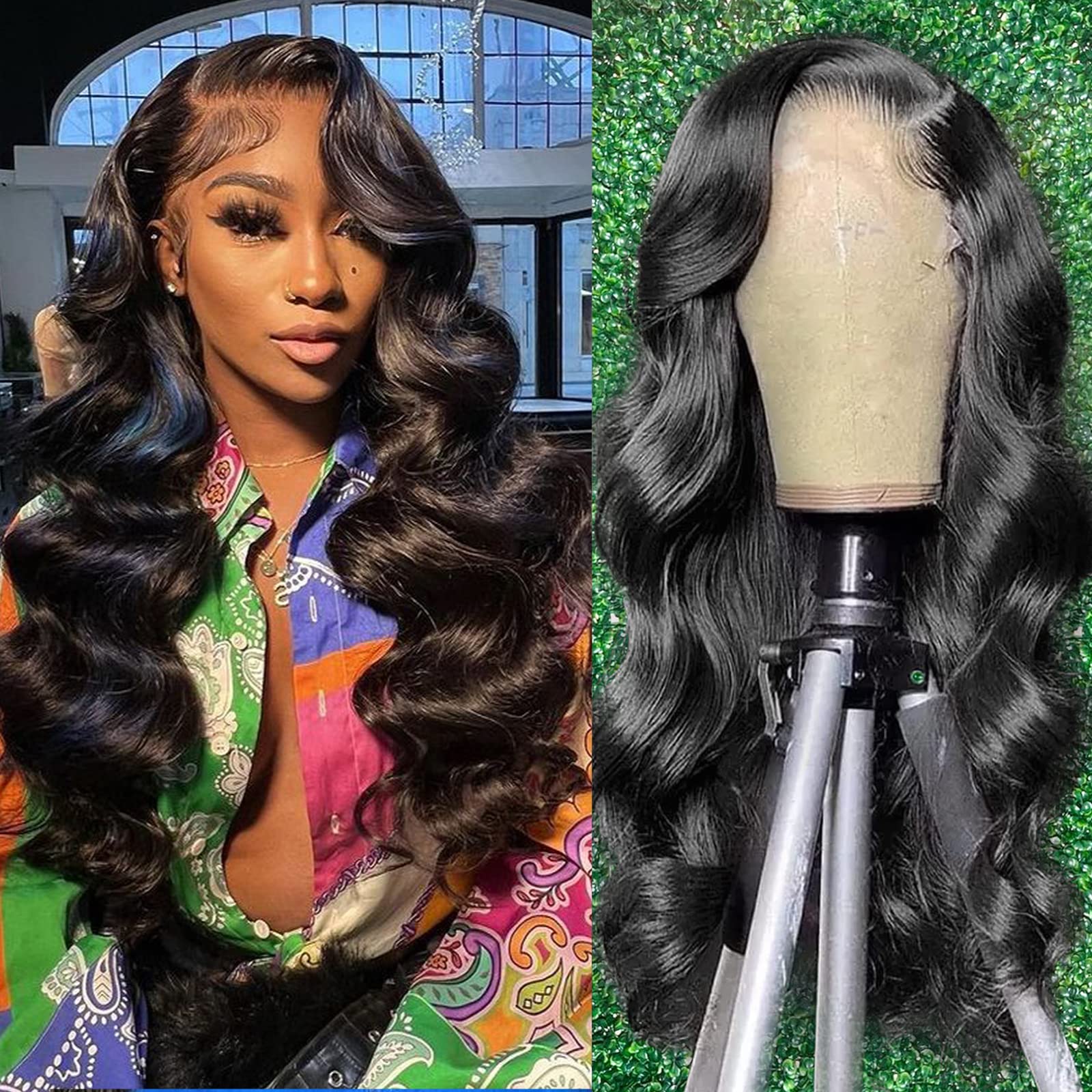 MUZOJET simulated scalp with large lace area for versatile parting
