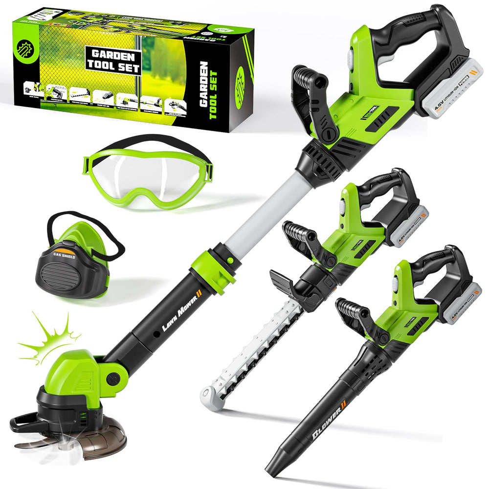 MUZREES 3-in-1 mower toy for imaginative lawn care play with lights