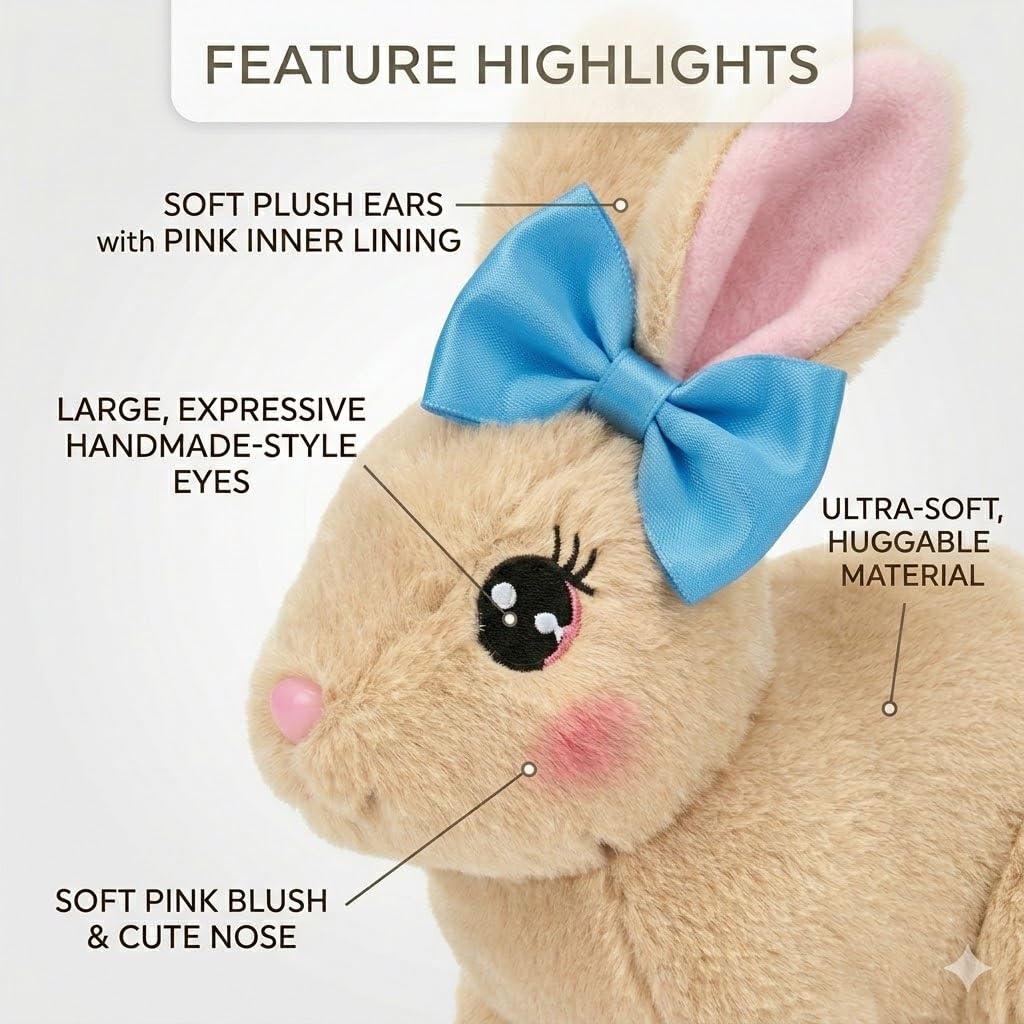Mvsamzty Bunny Toy emits cheerful sounds during pretend play