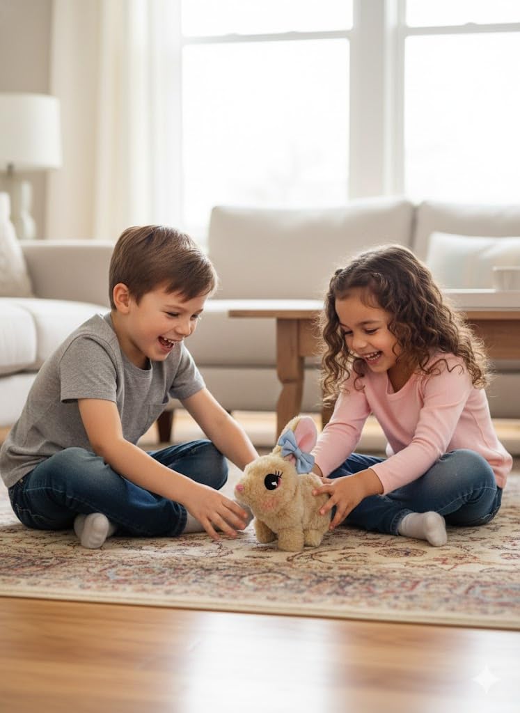 Mvsamzty Safe, durable plush bunny designed for kids