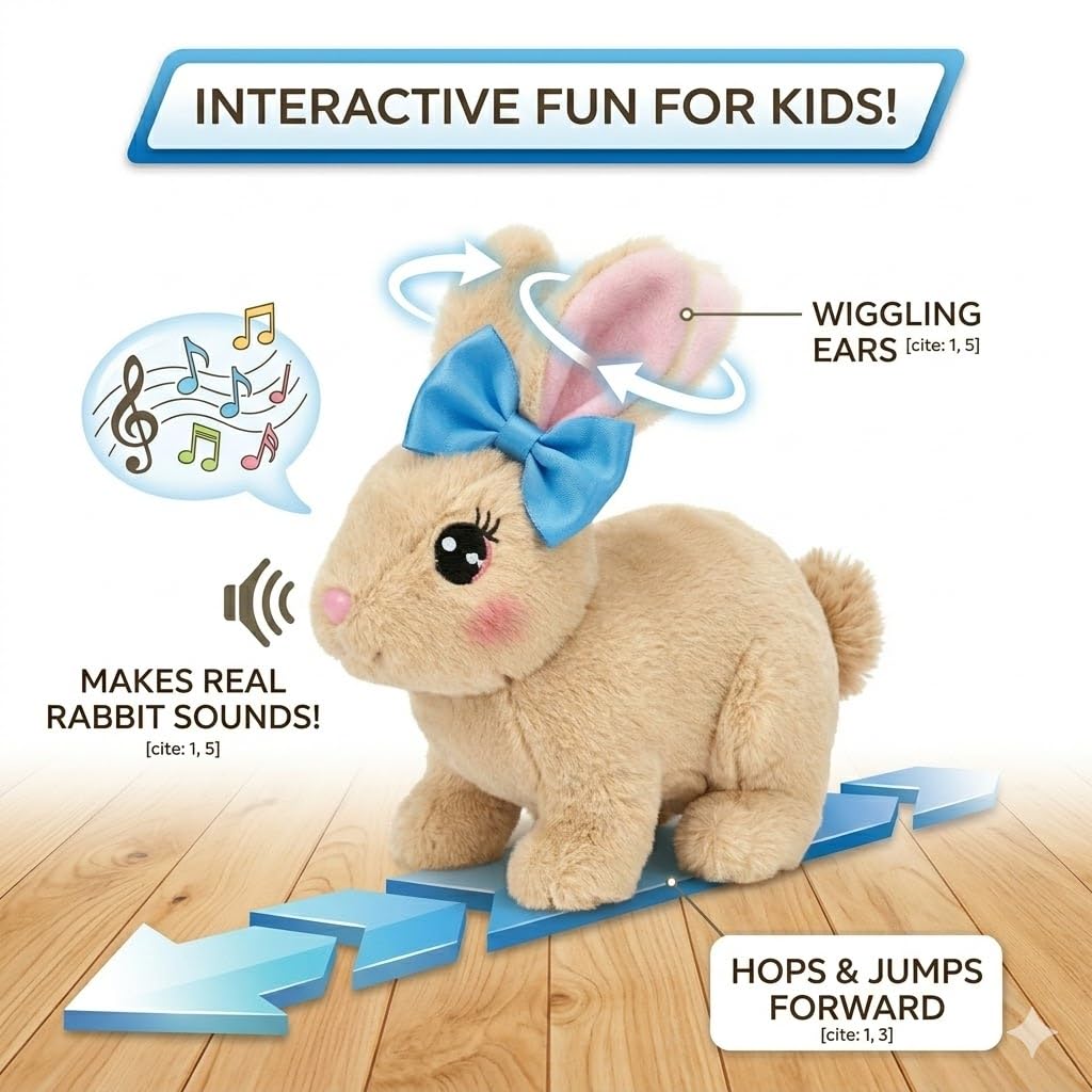 Mvsamzty Electronic Plush Bunny ready for bright Easter gifting