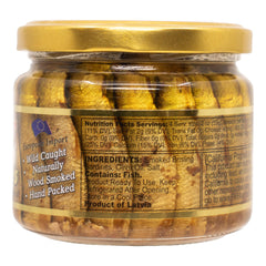 MW Polar Brisling Sardines alder wood smoked, natural flavor from real smoke.