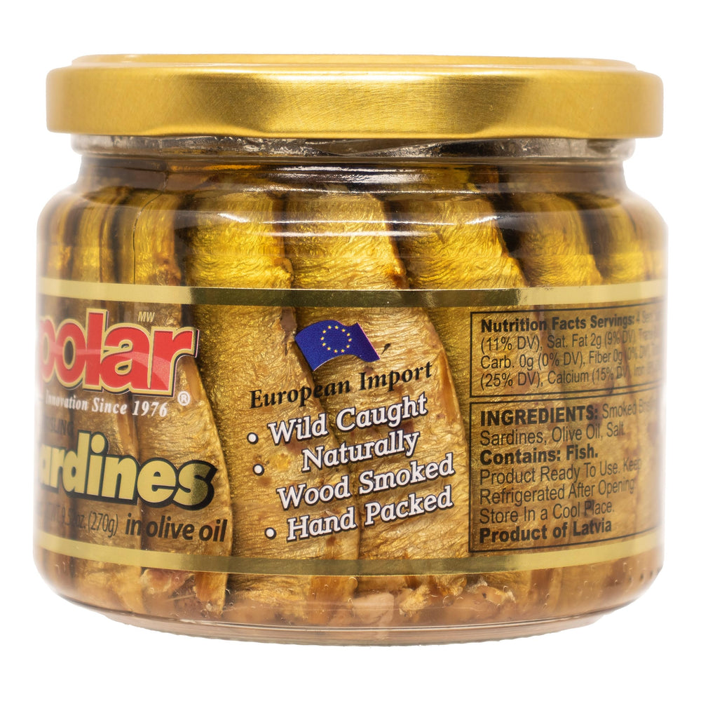 MW Polar Brisling Sardines gluten-free and kosher-friendly, versatile pantry option.