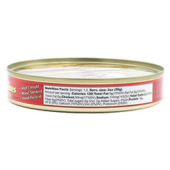 MW Polar Brisling Sardines in Olive Oil, back view, two-layer can for tender texture.