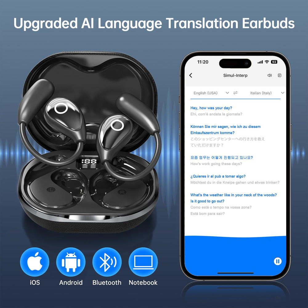 MWIRB ears enable hands-free calls and translation on the go.